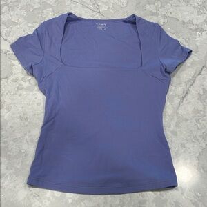 Pumiey Purple Square Neck Tee